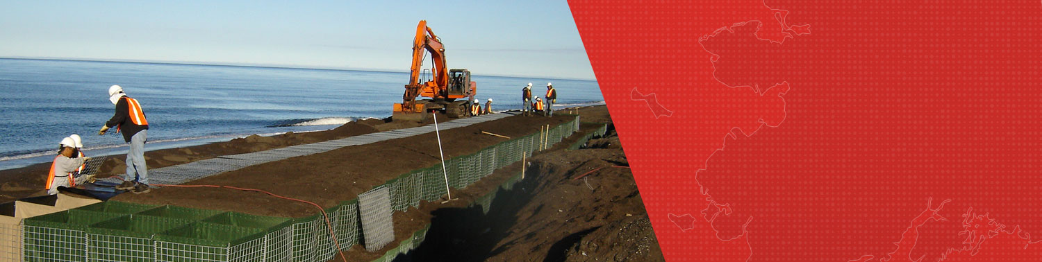 Gabion Basket Seawall Construction