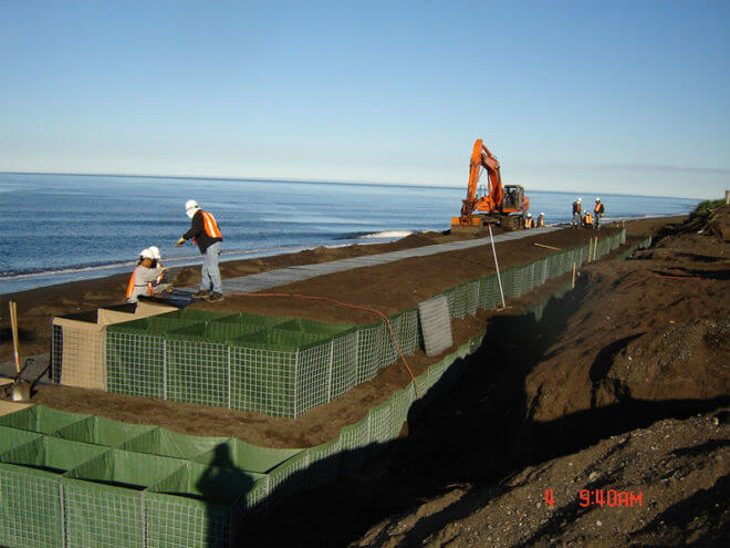 Gabion Basket Seawall Construction